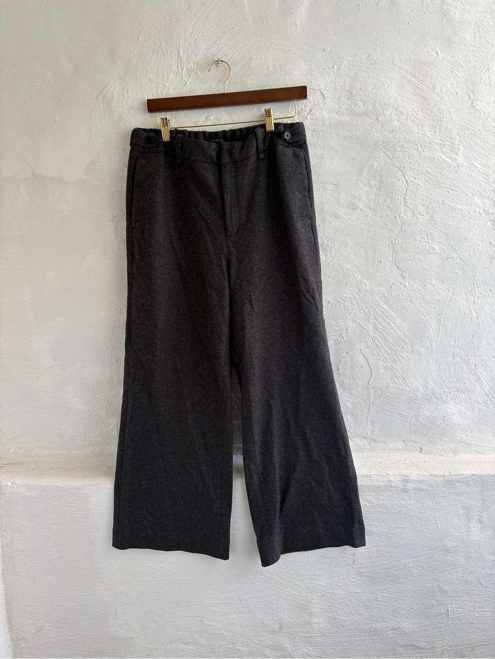 Banana republic wool blend wide leg trousers